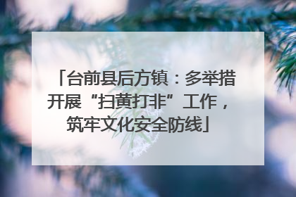 台前县后方镇：多举措开展“扫黄打非”工作，筑牢文化安全防线